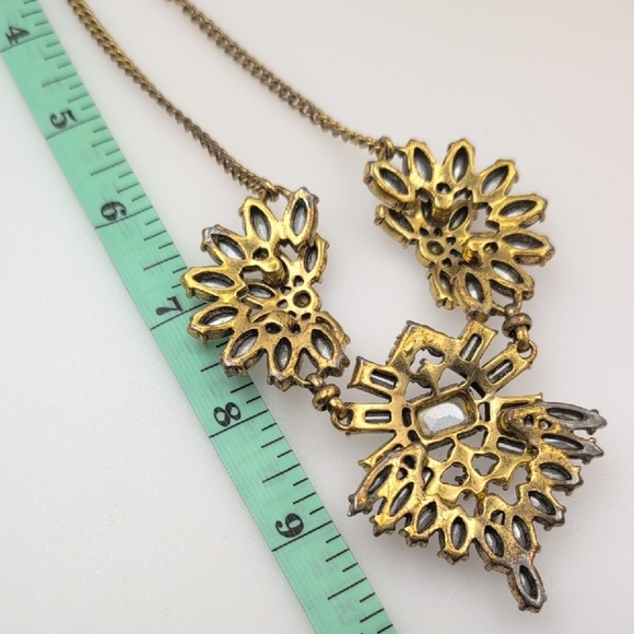 J. Crew Gold and Silver Statement Necklace with Floral Clusters - Picture 5 of 5